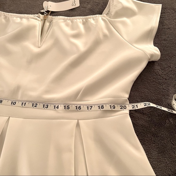 LaLagen White Off the Shoulder Cocktail Dress Women’s 3X - Picture 6 of 7